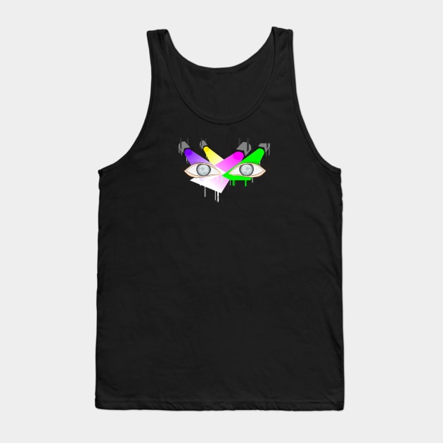 Pigeons Playing Ping Pong Melting Lights Tank Top by GypsyBluegrassDesigns